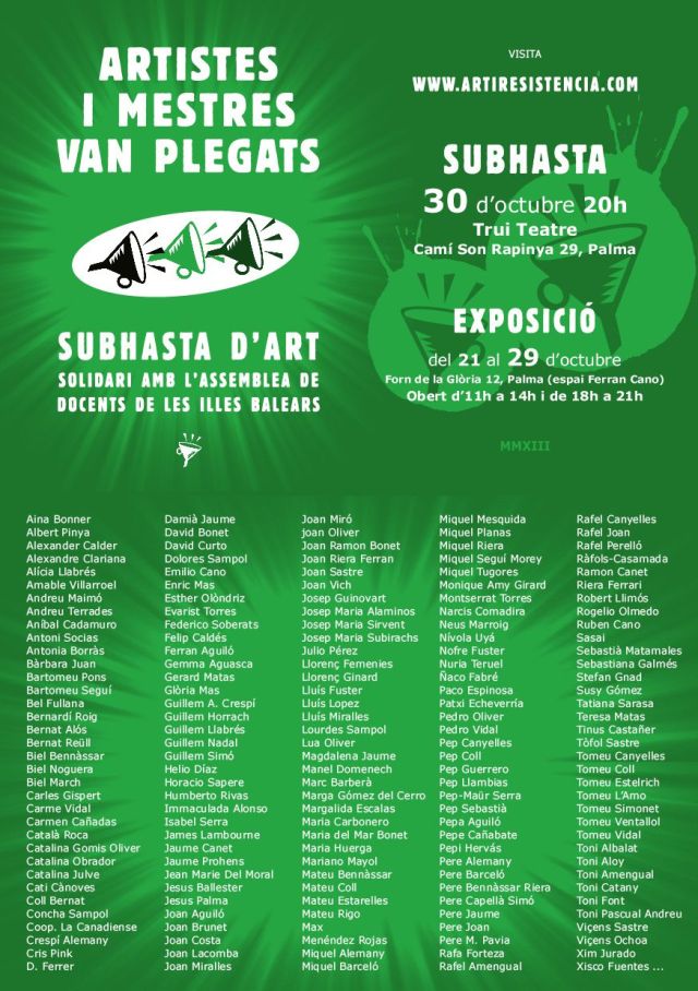 Artistes i mestres van plegats :: fins 30 oct / Palma