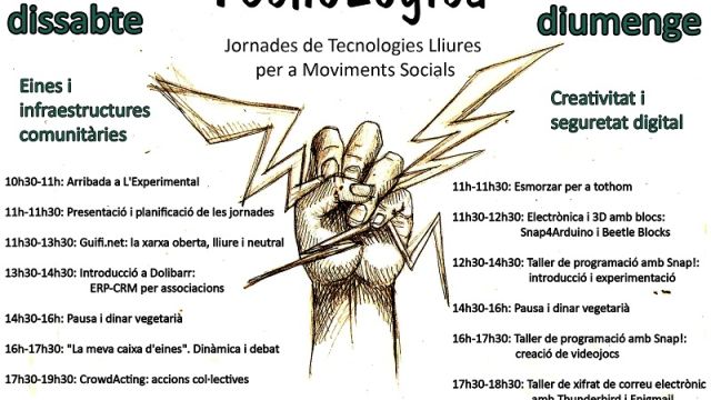 Tecno-Lògica: Jornades de tecnologies lliures per a moviments socials