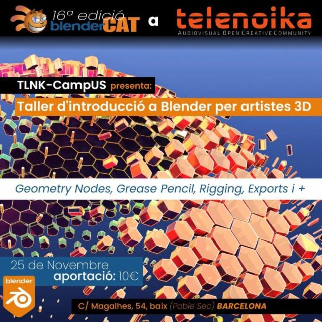STREAMING Trobada d’intercanvi de coneixements sobre Blender per artistes 3D